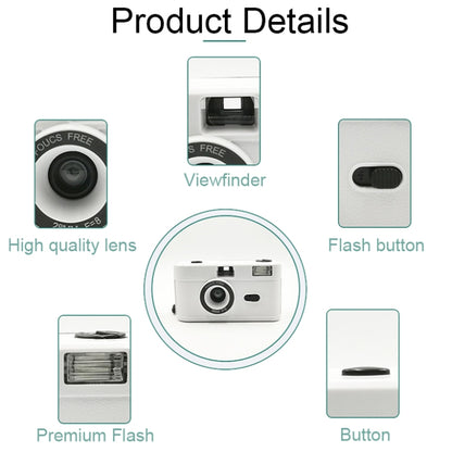 R2-FILM Retro Manual Reusable Film Camera for Children without Film, Black+Black, Black+White, Black+Purple, Black+Pink Purple, Black+Orange Pink, Black+Grass Green, Black+Red, Black+Blue, White+Black, White+Purple, White+Pink Purple, White+Pink Orange...