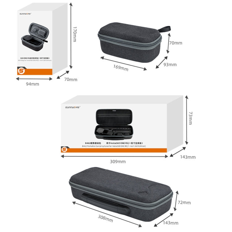 Sunnylife IST-B461 For DJI Insta360 One RS 1-inch Panoramic Camera Storage, For DJI Insta360 One RS Single Machine Bag, For DJI Insta360 One RS Set Bag