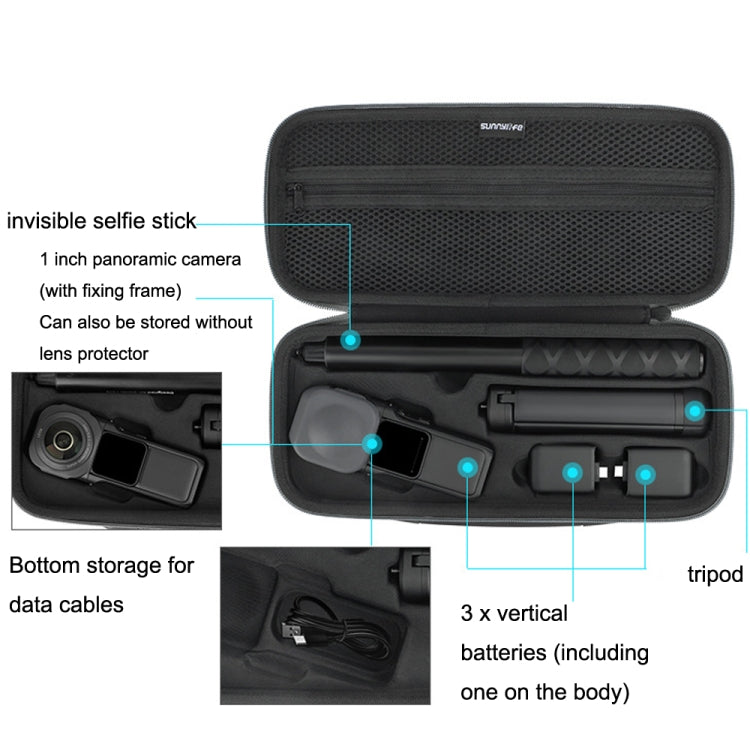 Sunnylife IST-B461 For DJI Insta360 One RS 1-inch Panoramic Camera Storage, For DJI Insta360 One RS Single Machine Bag, For DJI Insta360 One RS Set Bag
