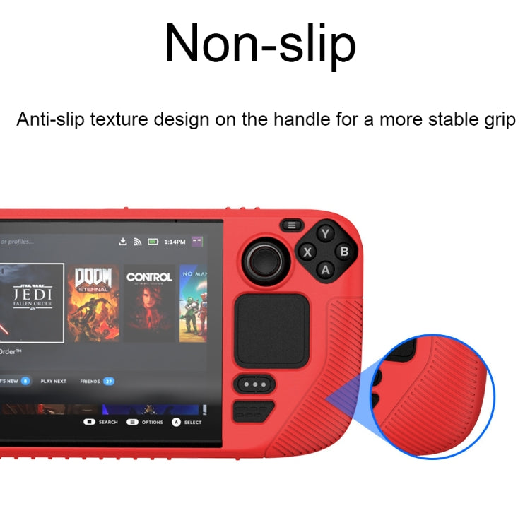 For Steam Deck V3 Non-slip Silicone Protective Case for Pocket Consoles, V3(Black), V3(Red), V3(Green)