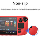 For Steam Deck V3 Non-slip Silicone Protective Case for Pocket Consoles, V3(Black), V3(Red), V3(Green)