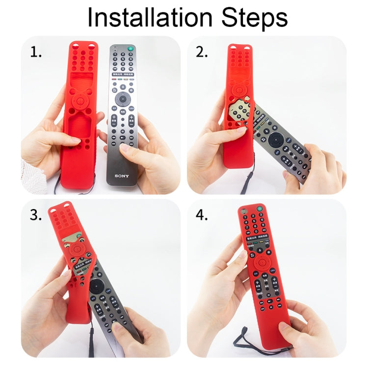 Remote Control Anti-Fall Silicone Protective Case For Sony RMF-TX600C/P/U/E 500U/E, For Sony RMF-TX600C/P/U/E 500U/E(Black), For Sony RMF-TX600C/P/U/E 500U/E(Blue), For Sony RMF-TX600C/P/U/E 500U/E(Red), For Sony RMF-TX600C/P/U/E 500U/E(Luminous Blue) ...