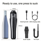 Pinjia P06 12V High Power Portable Wireless Vehicles / Household Vacuum Cleaner, P06 Black, P06 Silver White