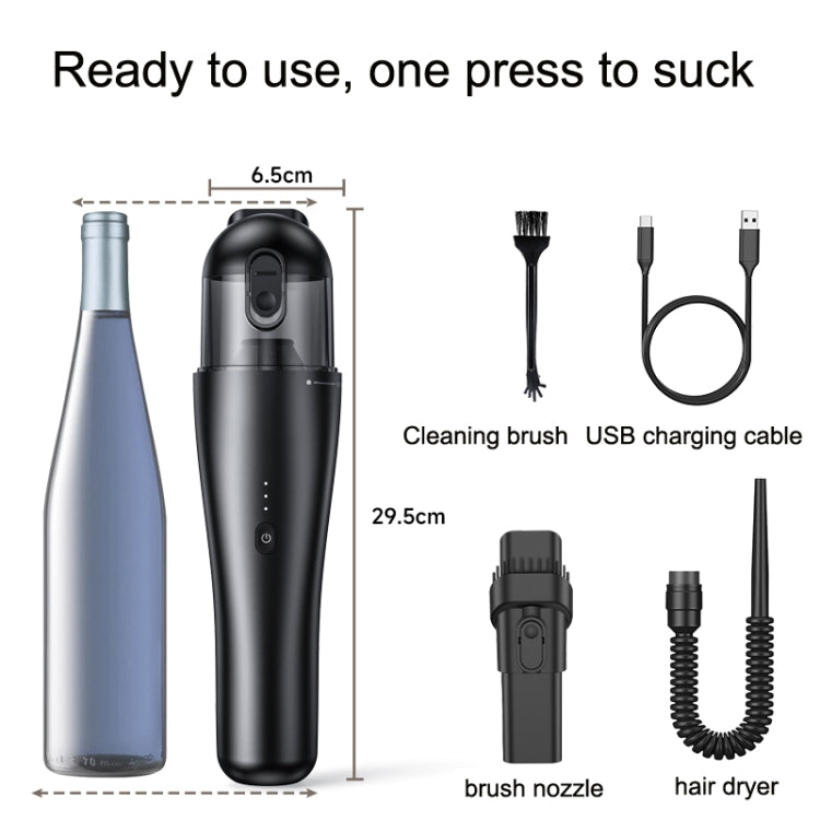Pinjia P06 12V High Power Portable Wireless Vehicles / Household Vacuum Cleaner, P06 Black, P06 Silver White