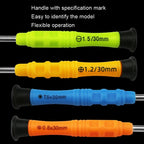 20pcs Mini Screwdriver Anti-Slip Mobile Phone Disassembly Maintenance Tools, 1.5 Straight, 1.2 Phillips, 1.2 Five Star, 0.6Y, T2, T3, T4, T5, T6