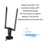 1200m Wireless Network Card 802.11AC USB3.0 Dual Frequency 2.4G/5.8G WiFi Receiver, 1200m USB3.0