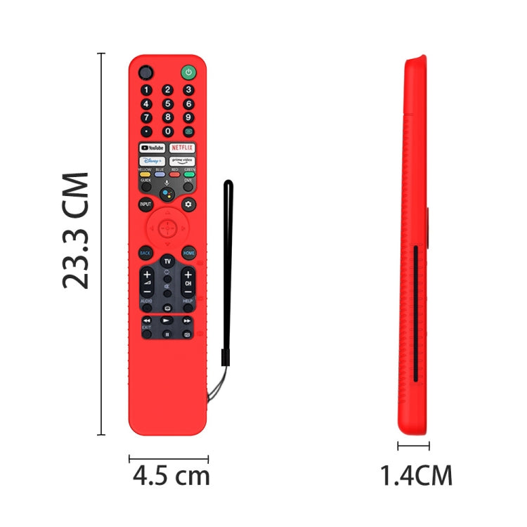 Y52 For Sony RMF/MG3-TX520U Voice Remote Anti-Drop Silicone Protective Cover, For Sony RMF/MG3-TX520U(Black), For Sony RMF/MG3-TX520U(Blue), For Sony RMF/MG3-TX520U(Red), For Sony RMF/MG3-TX520U(Luminous Blue), For Sony RMF/MG3-TX520U(Luminous Green)