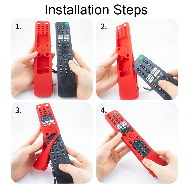 Y52 For Sony RMF/MG3-TX520U Voice Remote Anti-Drop Silicone Protective Cover, For Sony RMF/MG3-TX520U(Black), For Sony RMF/MG3-TX520U(Blue), For Sony RMF/MG3-TX520U(Red), For Sony RMF/MG3-TX520U(Luminous Blue), For Sony RMF/MG3-TX520U(Luminous Green)