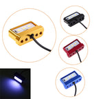 MK-114 2pcs Plane Frame CNC Aluminum Alloy LED Taillights Motorcycle License Plate Light, MK-114 Gold, MK-114 Black, MK-114 Red, MK-114 Blue