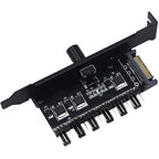 PIC Bit Case Cooling Fan Control Switch PWM 6 Way Computer Fan Speed Controller, PIC Bit Case SATA, PIC Bit Case Big 4Pin
