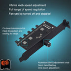 PIC Bit Case Cooling Fan Control Switch PWM 6 Way Computer Fan Speed Controller, PIC Bit Case SATA, PIC Bit Case Big 4Pin