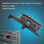 PIC Bit Case Cooling Fan Control Switch PWM 6 Way Computer Fan Speed Controller, PIC Bit Case SATA, PIC Bit Case Big 4Pin