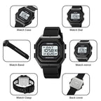 SKMEI 1875 Men Outdoor Electronic Watch Timing Multi-Functional Watch, Style:, 1875 Steel Band Black Machine, 1875 Silicone Band White Machine, 1875 Silicone Band Black Machine, 1875 Steel Band White Machine