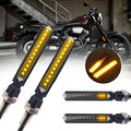 MK-229 4pcs Motorcycle 12LED Flowing Water Turning Light, MK-229 Flowing Water Turn Light (Yellow)