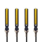 MK-229 4pcs Motorcycle 12LED Flowing Water Turning Light, MK-229 Flowing Water Turn Light (Yellow)