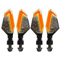 MK-236 4pcs 22LED Motorcycle V Line Two Color Turning Light Signal Angle Light, MK-236 (Yellow Red), MK-236 (Yellow Blue), MK-236 (Yellow White)