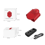 For Insta360 One X2 Sunnylife ST-Q9420 Silicone Protective Case, For Insta360 One X2 Red Lens Screen Case, For Insta360 One X2 Black Lens Screen Case, For Insta360 One X2 Black Body Case+Lanyard Rope