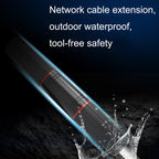 YM-8821 Pre-built Network Connectors Outdoor Waterproof Network Cable Extension Double Pass Head, Double Pass Head