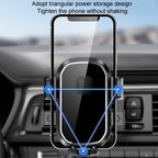 Car Air Outlet Hook Firmly Navigation Mobile Phone Holder, Mirror Black