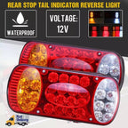 MK-231 12V Trailer Truck Car Straw Hat Lamp Beads Taillights, MK-231 (Red)