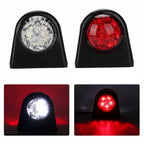 MK-249 10-30V 8LEDs Red And White Truck Round Side Light, MK-249 (Red White)