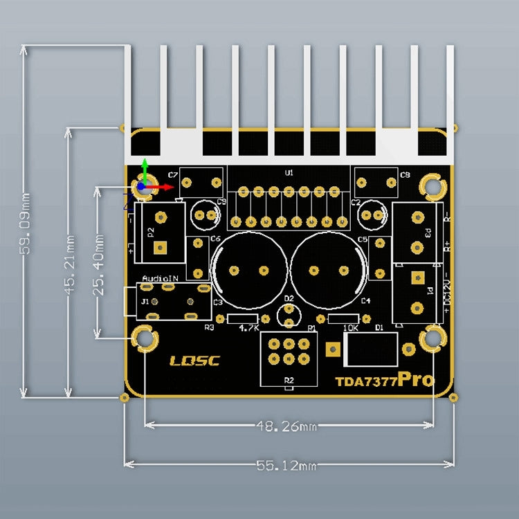 TDA7377 DIY Speaker Power Amplifier Module 12V Dual Channel Stereo 30Wx2 Car Power Amplifier Board, TDA7377