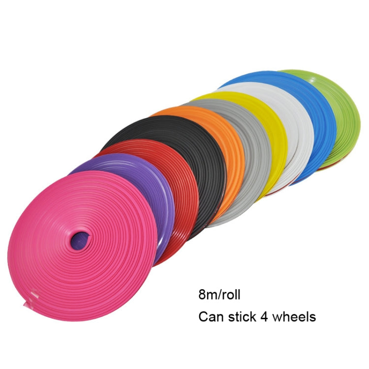 Car Wheel General TPE Protection Ring Bumper Wheel Decoration Modification Supplies, White, Orange, Gray, Red, Green, Blue, Pink, Purple, Black, Yellow