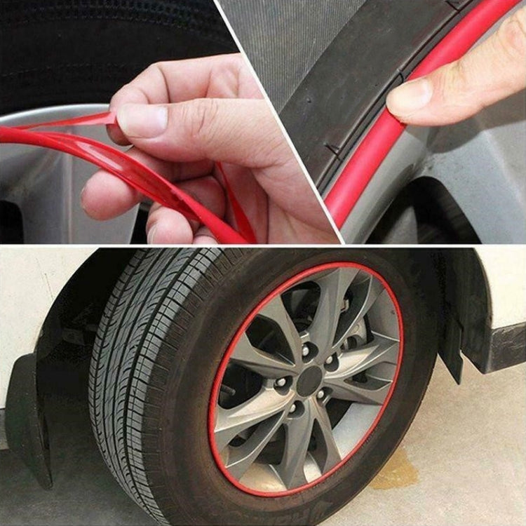 Car Wheel General TPE Protection Ring Bumper Wheel Decoration Modification Supplies, White, Orange, Gray, Red, Green, Blue, Pink, Purple, Black, Yellow