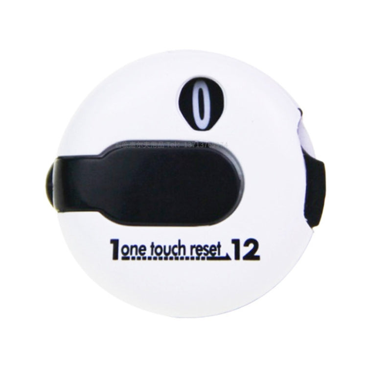 JFQ01 Golf Hat Clip Scorer Pole Marker Glove Clip Pole Gauge Golf Scorer, 12 Strokes White, 12 Strokes Black, 12 Strokes Pink, 12 Strokes White Black