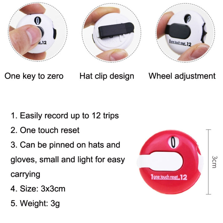 JFQ01 Golf Hat Clip Scorer Pole Marker Glove Clip Pole Gauge Golf Scorer, 12 Strokes White, 12 Strokes Black, 12 Strokes Pink, 12 Strokes White Black