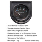 B741 52mm General Car Meter Modified Water Temperature Meter 40-120 Degrees Celsius, B741 Water Temperature Meter