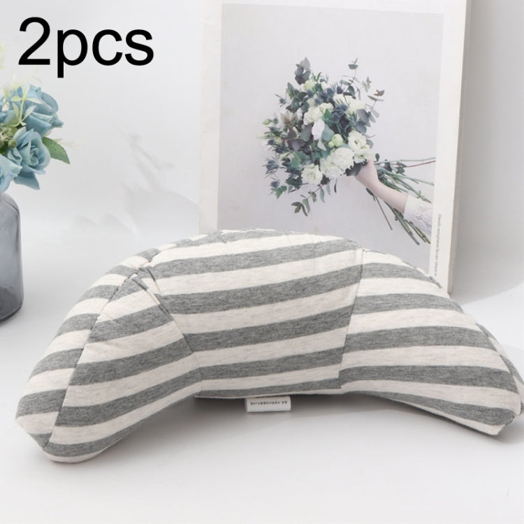 2pcs Children Neck Headrest Comfortable Shoulder Cover Car Neck Guard Pillow, 2pcs (Green Stripe), 2pcs (Blue Gray Strip), 2pcs (Gray Strip), 2pcs (Green Strip), 2pcs (Coffee Strip), 2pcs (Gray Stripe), 2pcs (Brown Stripe), 2pcs (Pink Stripe)