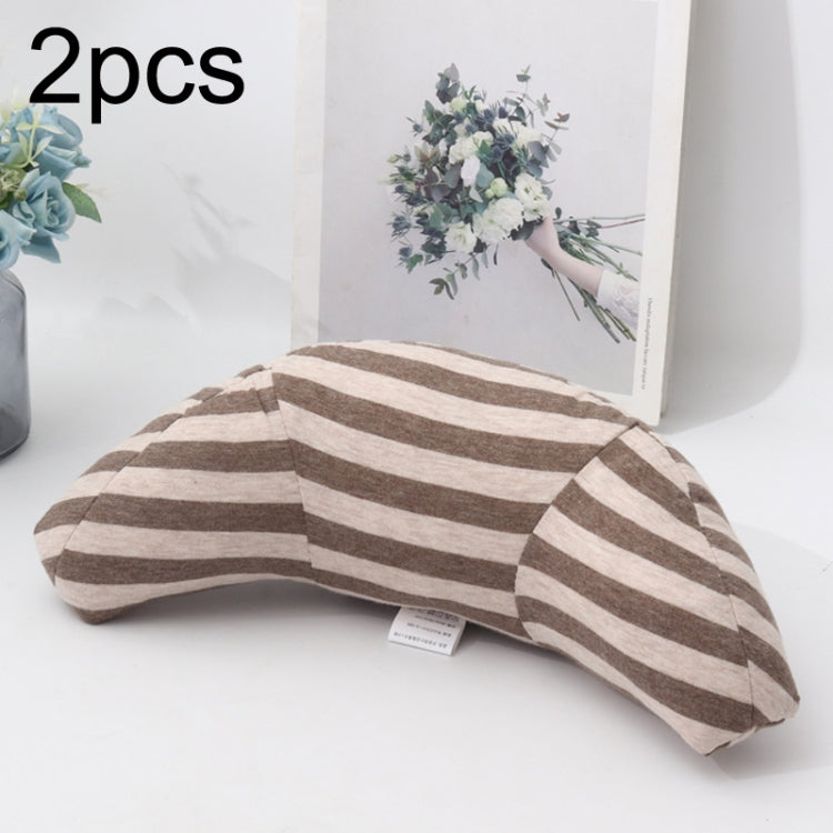 2pcs Children Neck Headrest Comfortable Shoulder Cover Car Neck Guard Pillow, 2pcs (Green Stripe), 2pcs (Blue Gray Strip), 2pcs (Gray Strip), 2pcs (Green Strip), 2pcs (Coffee Strip), 2pcs (Gray Stripe), 2pcs (Brown Stripe), 2pcs (Pink Stripe)