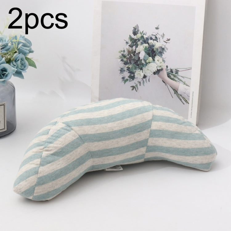 2pcs Children Neck Headrest Comfortable Shoulder Cover Car Neck Guard Pillow, 2pcs (Green Stripe), 2pcs (Blue Gray Strip), 2pcs (Gray Strip), 2pcs (Green Strip), 2pcs (Coffee Strip), 2pcs (Gray Stripe), 2pcs (Brown Stripe), 2pcs (Pink Stripe)
