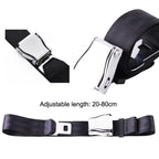 Two Point Aircraft Buckle Adjustable Seat Belt Extended Band, Aircraft Buckle Seat Belt(Black), Aircraft Buckle Seat Belt(Gray)