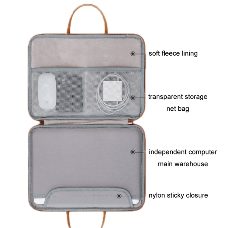 Baona Leather Fully Open Portable Waterproof Computer Bag, 13/13.3 inches, 14 inches, 15/15.6/16 inches
