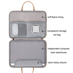 Baona Leather Fully Open Portable Waterproof Computer Bag, 13/13.3 inches, 14 inches, 15/15.6/16 inches