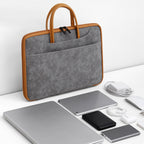 Baona Leather Fully Open Portable Waterproof Computer Bag, 13/13.3 inches, 14 inches, 15/15.6/16 inches