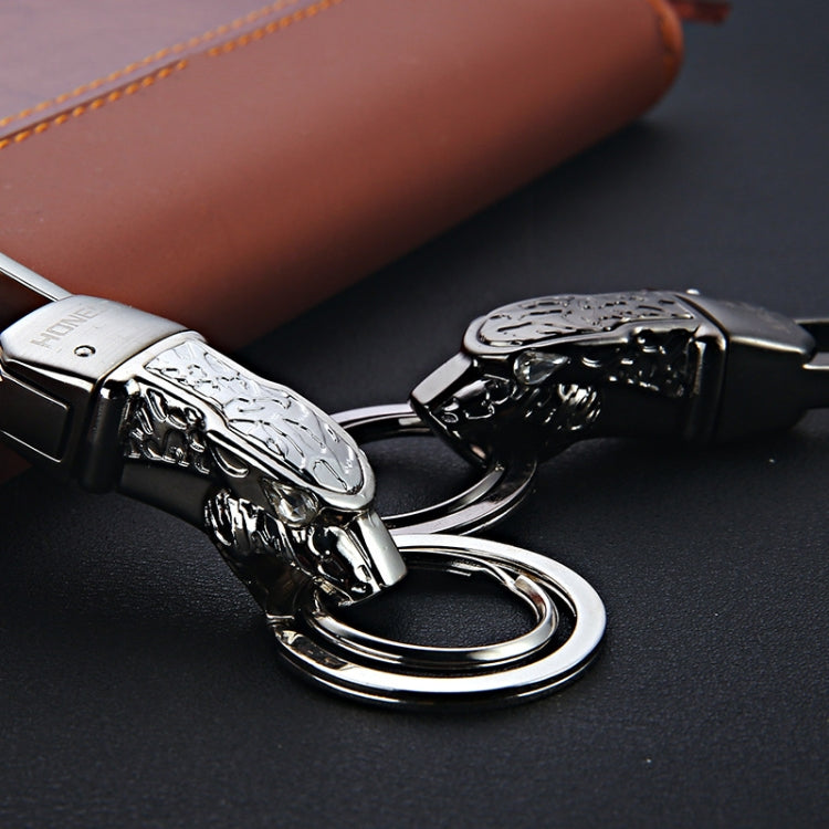 HONEST Metal Car Keychain Leopard Head Key Chain Pendant, Full Metal Basic Golden, Full Metal Basic Black Nickel, Full Metal Basic Bright Silver, Full Metal Upgrade Black, Full Metal Upgrade Gold, Full Metal Upgrade White