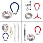 Chrome Molybdenum Steel Mountain Bike Spoke Wrench Set, Silver 8 Port+Spoke Wrench, 4pcs/set Spoke Tools, Wrench+Spoke Wrench+Valve Core Lock+2 Tire Lever, Red Wrench+Silver 8 Port+Wrench, Blue Wrench+Silver 8 Port+Wrench, Blue Wrench+Black 8 Port+Wren...