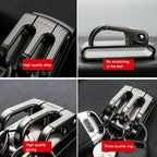 HONEST 3-ring Car Keychain Waist-hanging Anti-loss Keychain For Men