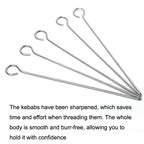 Stainless Steel Kebab Barbecue Hanging Rack Thick Skewers String Incense Stand, With 4 Stitches, With 5 Stitches, With 6 Stitches