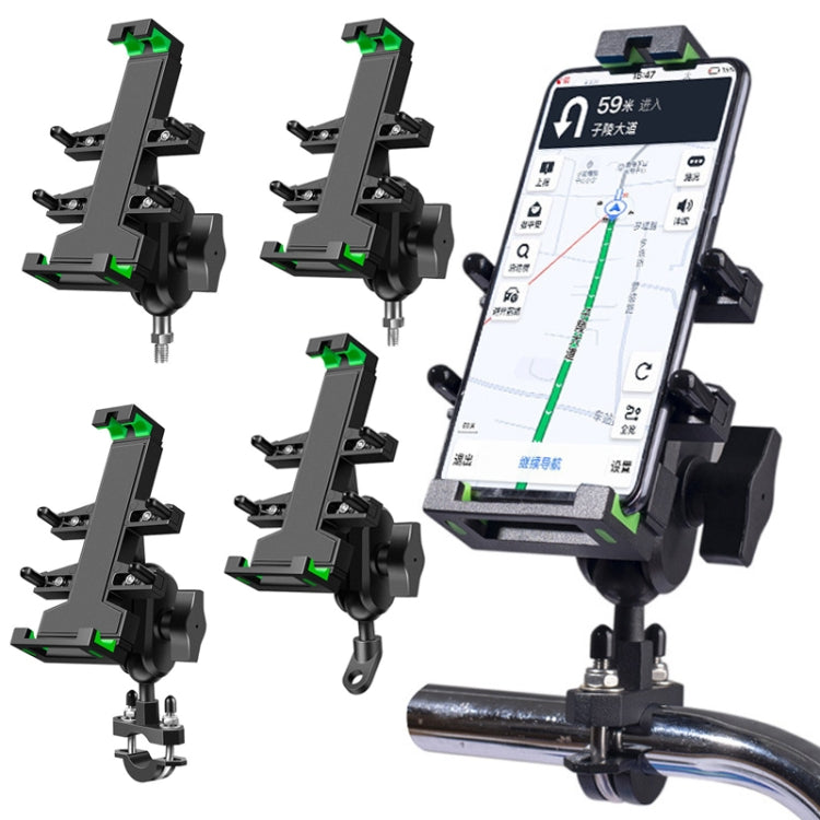 A02 Motorcycle Mobile Phone Navigation Bracket Car Riding Anti-shock Aluminum Alloy Rack, A02 M10 Ball Header Installation Model, A02 M8 Ball Header Installation Model, A02 U Car Handlebar Model, A02 Rearview Mirror Model