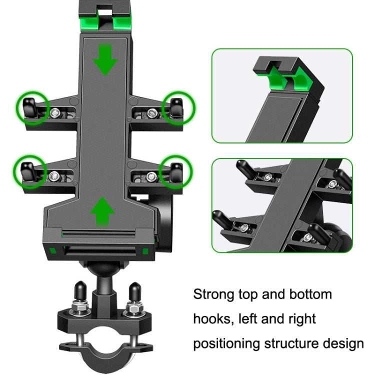 A02 Motorcycle Mobile Phone Navigation Bracket Car Riding Anti-shock Aluminum Alloy Rack, A02 M10 Ball Header Installation Model, A02 M8 Ball Header Installation Model, A02 U Car Handlebar Model, A02 Rearview Mirror Model