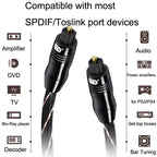 EMK Digital Optical Fiber Audio Cable Amplifier Audio Line, Length, 1m, 1.5m, 1.8m, 2m, 3m, 5m, 8m, 10m, 15m, 20m, 30m