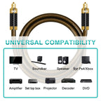 EMK GM/A8.0 Digital Optical Fiber Audio Cable Amplifier Audio Gold Plated Fever Line, Length:, 1m, 1.5m, 1.8m, 2m, 3m, 5m, 8m, 10m, 15m, 20m