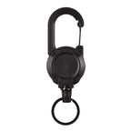 Backpack Carabiner Plastic Retractable Pull Badge Reel, Black-Steel Wire Rope, White-Steel Wire Rope, Black-Fiber Rope, White- Fiber Rope