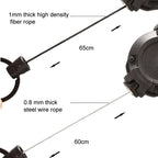 Backpack Carabiner Plastic Retractable Pull Badge Reel, Black-Steel Wire Rope, White-Steel Wire Rope, Black-Fiber Rope, White- Fiber Rope