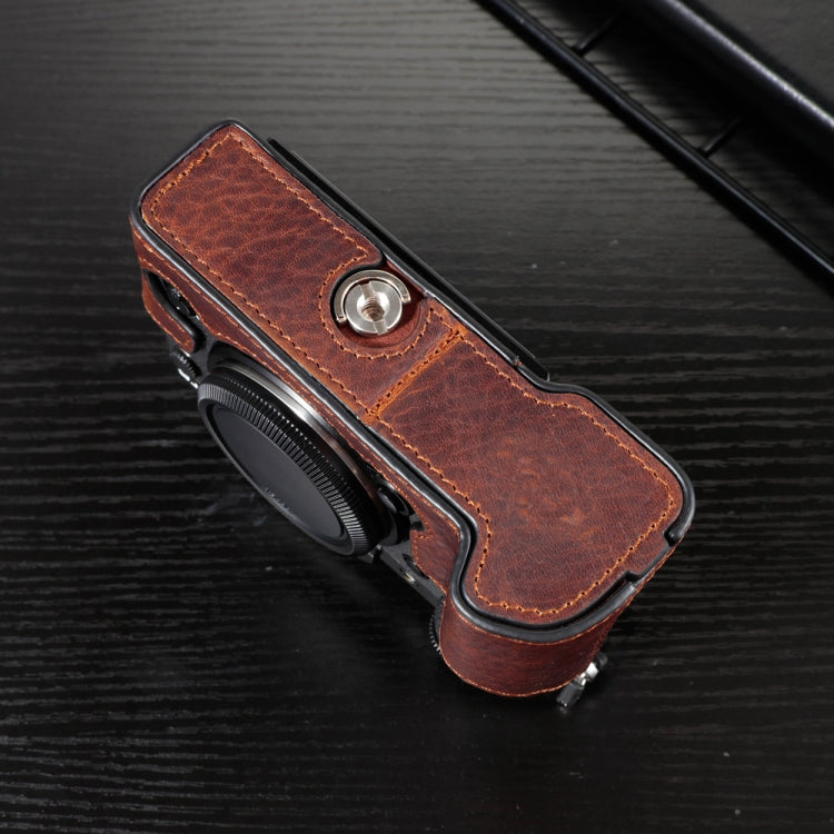For FUJIFILM X-T5 Camera Cowhide Bag Anti-scratch Protective Case Base Cover