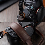 Outdoor Photography Cowhide Leather Camera Shoulder Hanging Neck Winding Strap, Spec:, Top-layer (Black), Top-layer (Deep Coffee), Top-layer (Coffee), Split Leather (Coffee), Split Leather (Black), Pure Leather (Black), Pure Leather (Deep Coffee)      ...